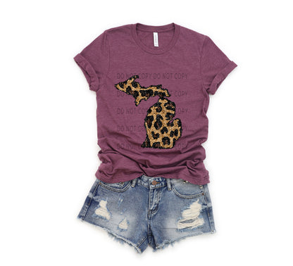 Leopard Sequin State (ALL STATES)-DTF