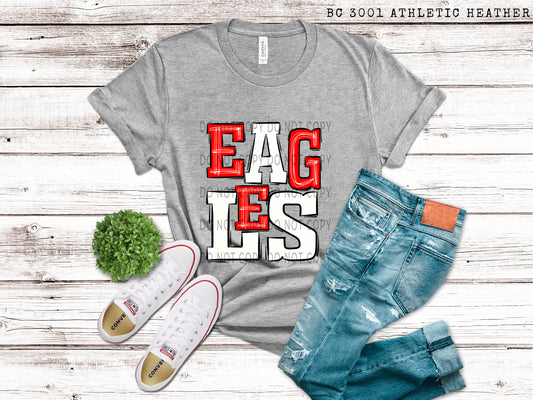 Eagles Red And White - DTF