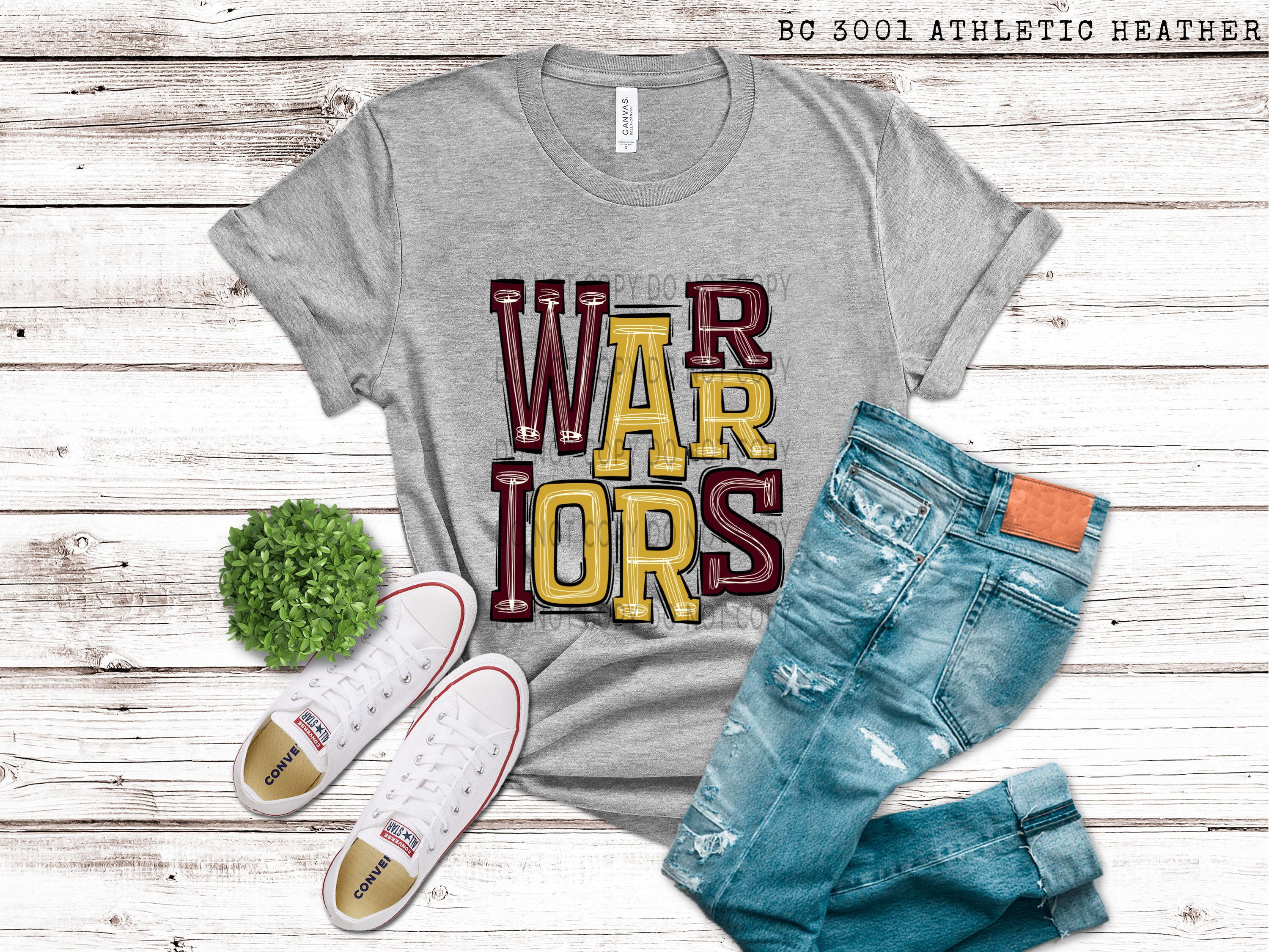 Warriors Maroon and Gold - DTF – ABIDesignstore