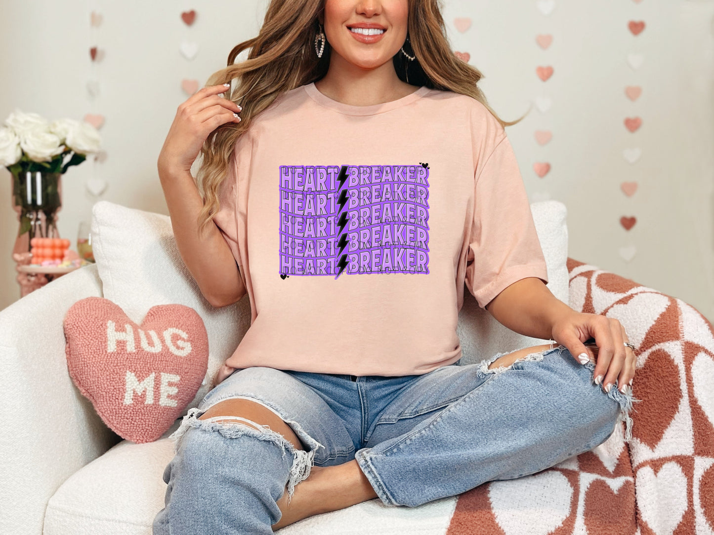 Heart Breaker Stacked Purple - DTF