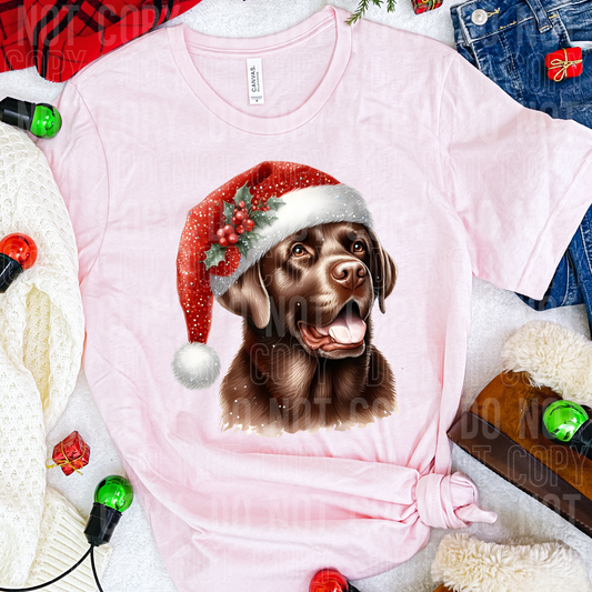 Christmas Chocolate Lab-DTF