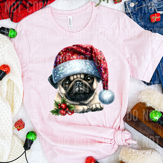 CHRISTMAS Pug-DTF