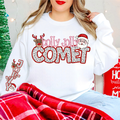 Holly Jolly Mascot Comes with Sleeve (DROPDOWN)-DTF&UV