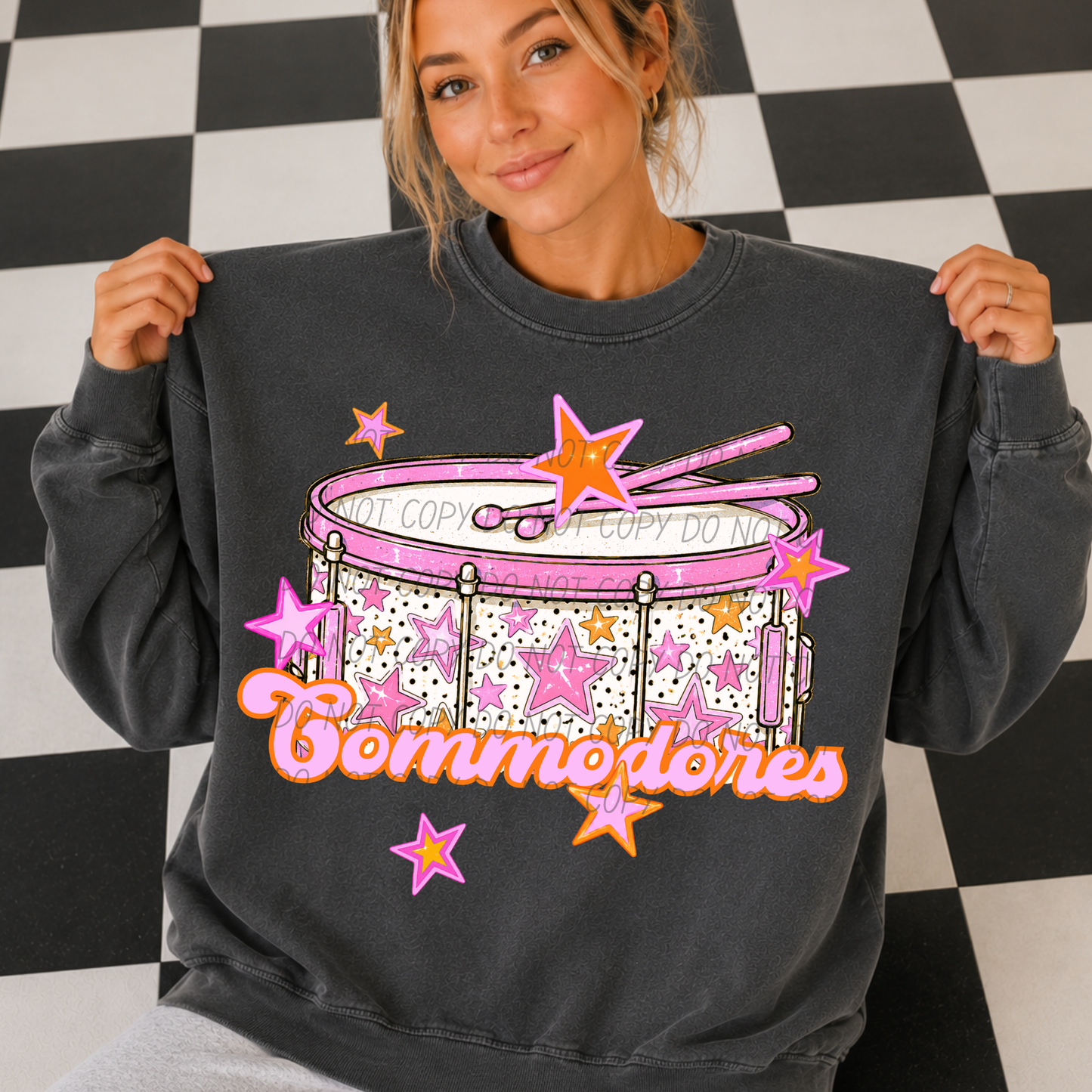 Band Pink Orange Stars Mascot (Dropdown)- DTF&UV