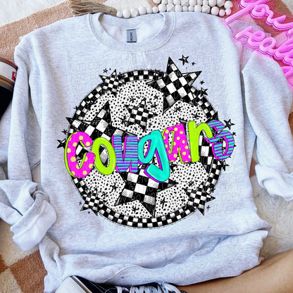 Neon checker Mascots(Dropdown)-DTF