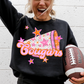 CHEER Pink Orange Stars Mascot (Dropdown)- DTF&UV