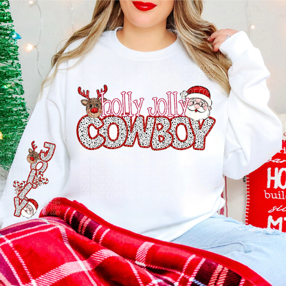 Holly Jolly Mascot Comes with Sleeve (DROPDOWN)-DTF&UV