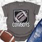 Bejeweled football badge teams- (ALL TEAMS ARE LISTED IN THIS LISTING in the dropdown)-DTF