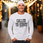 Called to serve blk distressed-DTF