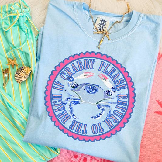 If Crabby Please Return to the Beach -DTF&UV
