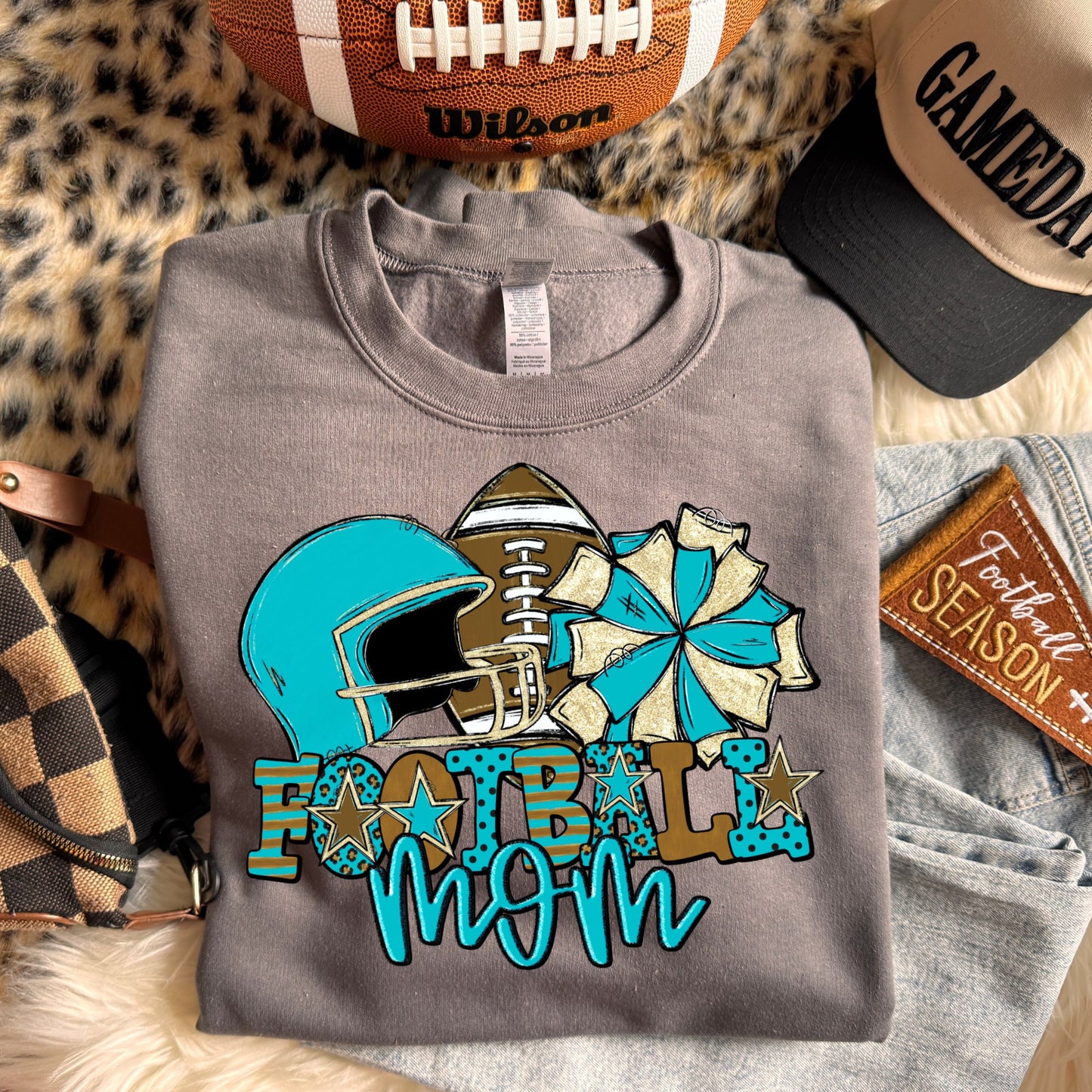 Football mom (dropdown Colors)- DTF&UV