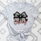 Cheer Faux Embroidery sequin bow-DTF