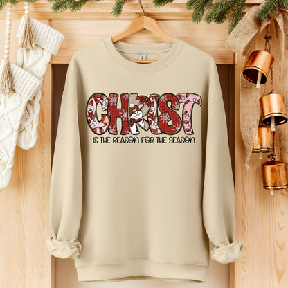Christ is the reason faux glitter outline-DTF&UV