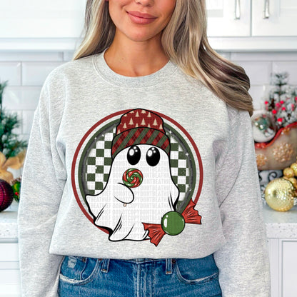 Christmas Ghost Checkered-DTF