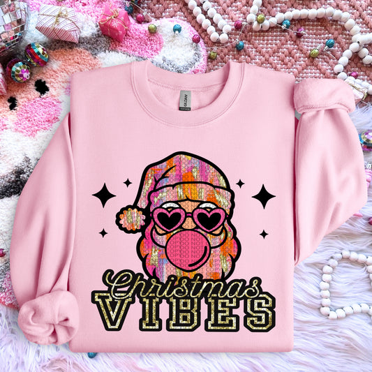 Christmas vibes bubblegum Santa-DTF