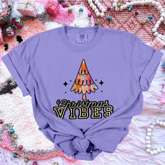 Christmas vibes tree-DTF