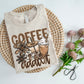 Coffee Addict leopard flower- DTF&UV