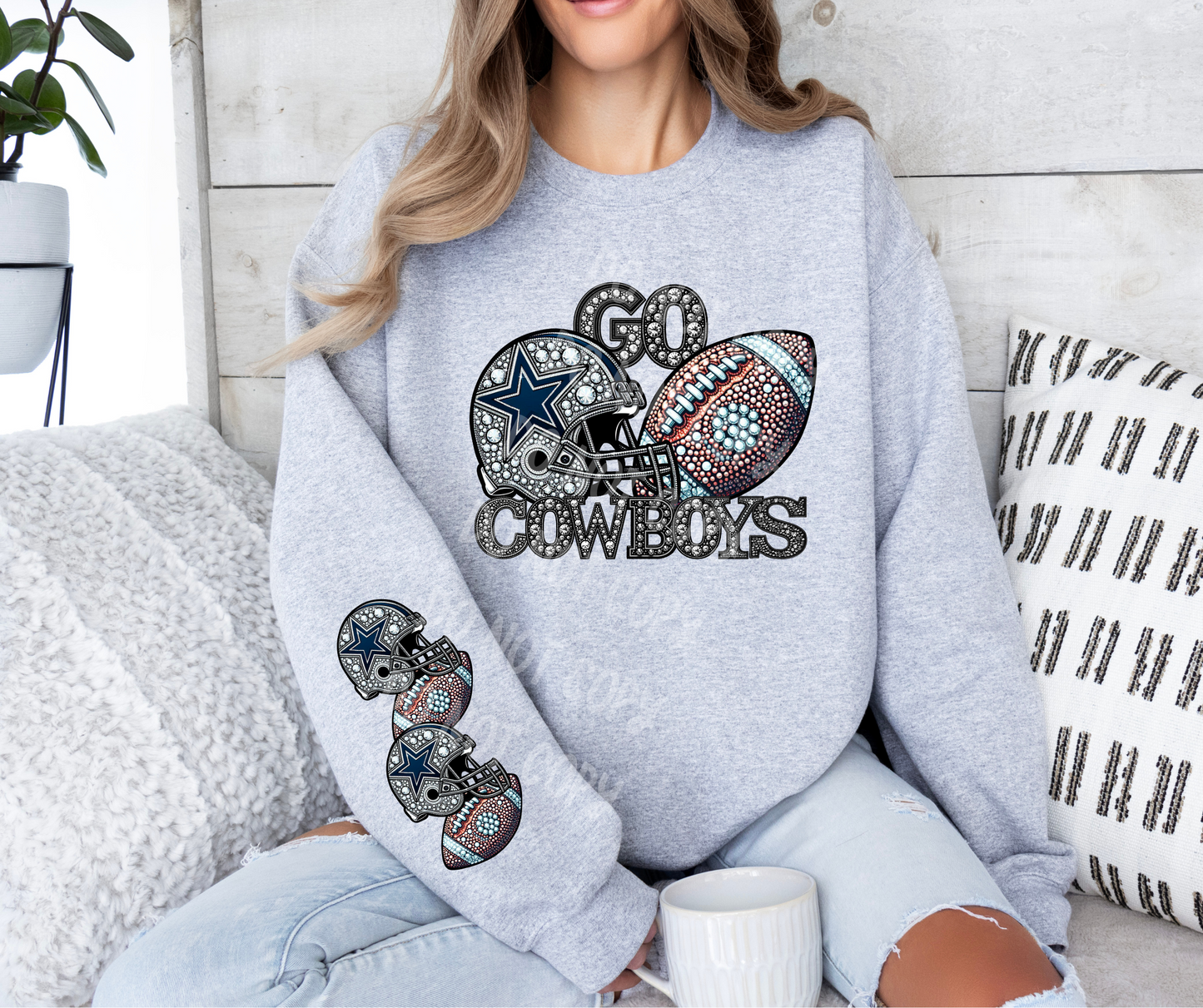 Cowboys2  (FRONT OF SHIRT & 1-SLEEVE COMBO)-DTF