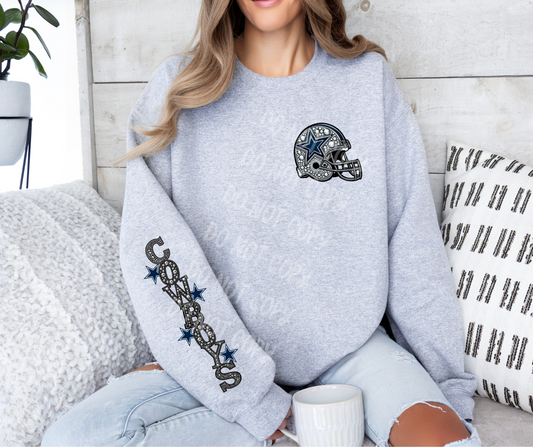 Cowboys  (1-FRONT OF SHIRT 4” & 1-SLEEVE 6”-COMBO)-DTF