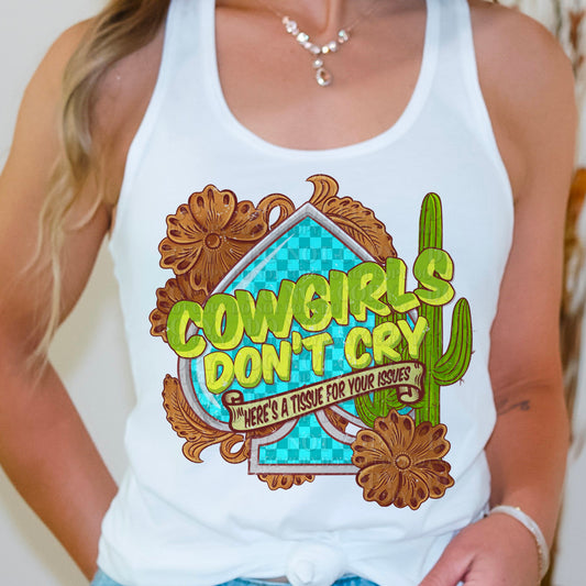 Cowgirls don’t cry checkered spade - DTF