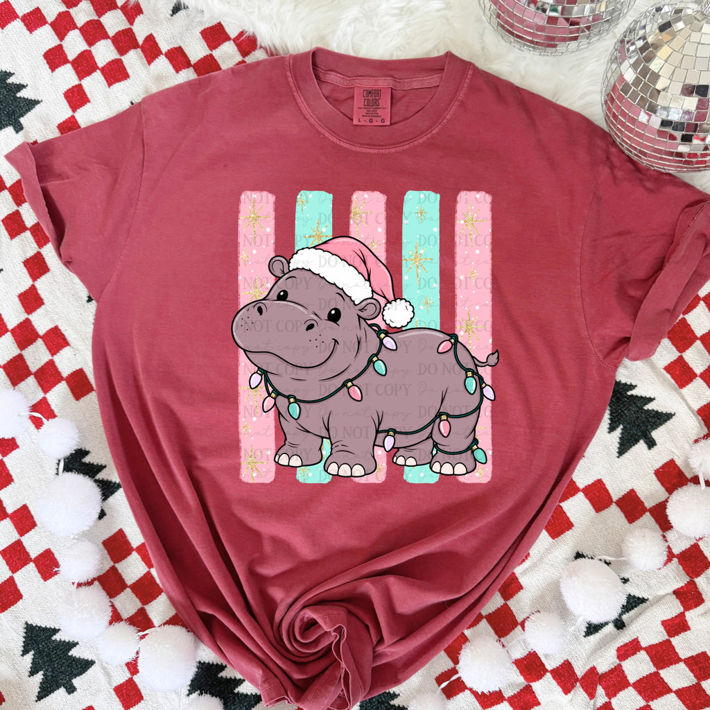 Christmas hippo-DTF