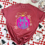Joy to the world pink ornament-DTF