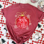 Joy to the world red ornament-DTF