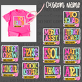 Art: (Back to school Dot CUSTOM) -DTF&UV