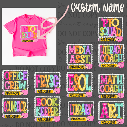 Library: (Back to school Dot CUSTOM) -DTF&UV