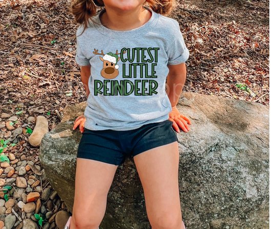Cutest little Reindeer green-DTF