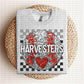 Baseball Mascots Faux Embroidery Checkered Sequins -DTF