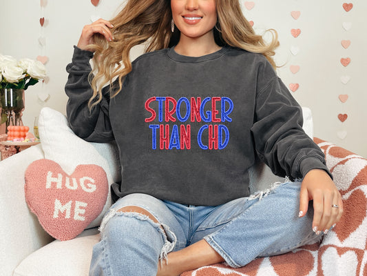 Stronger Than CHD Faux Embroidery Sequin - DTF