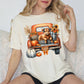 Fall pumpkin patch truck with cow-DTF&UV