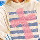Blue stripes pink cross-DTF&UV