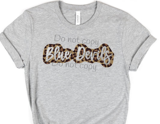 Blue devils silver leopard-DTF