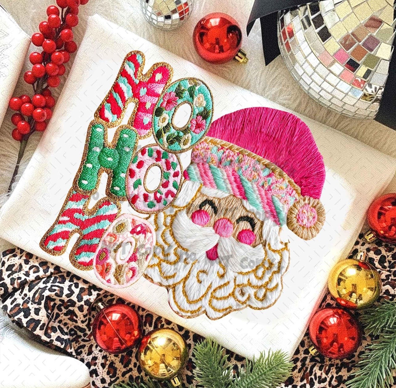 Ho Ho Ho stacked by Santa- DTF&UV