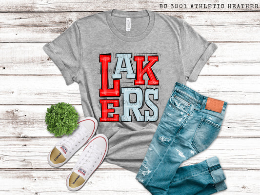 Lakers Red and Columbia Blue - DTF