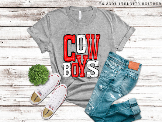 Cowboys Red and White - DTF