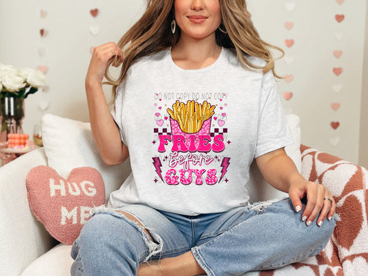 Fries Before Guys Leopard Distressed DTF