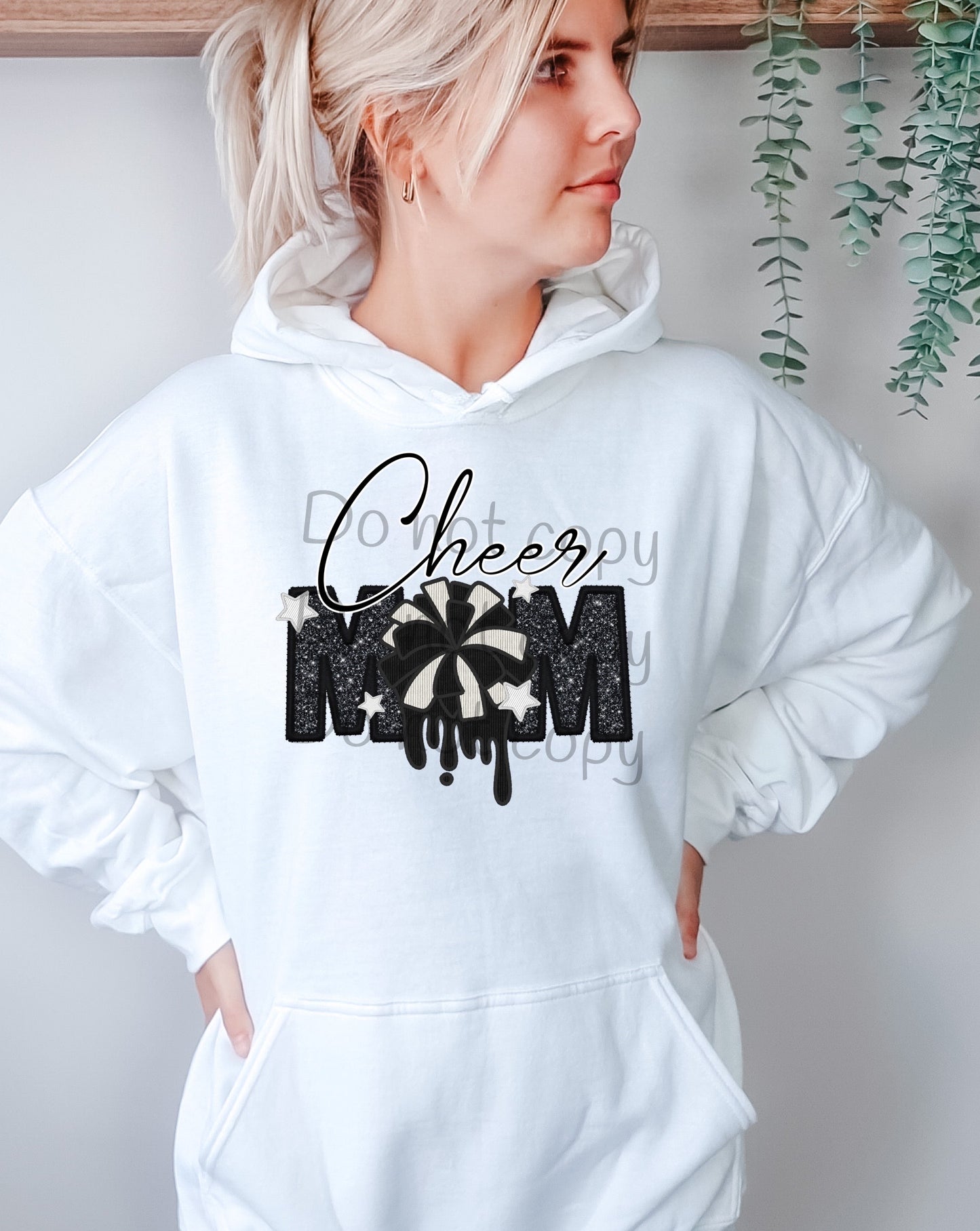 Cheer mom silver sequin-DTF