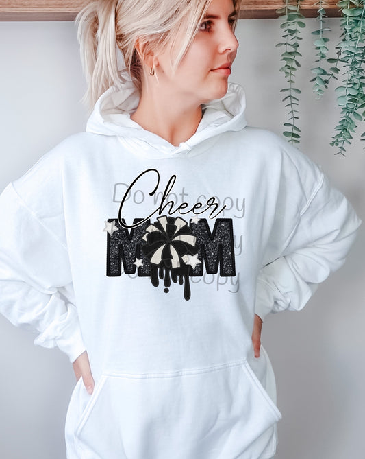 Cheer mom silver sequin-DTF