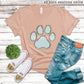 Blue Paw Print Doodle Loo - DTF