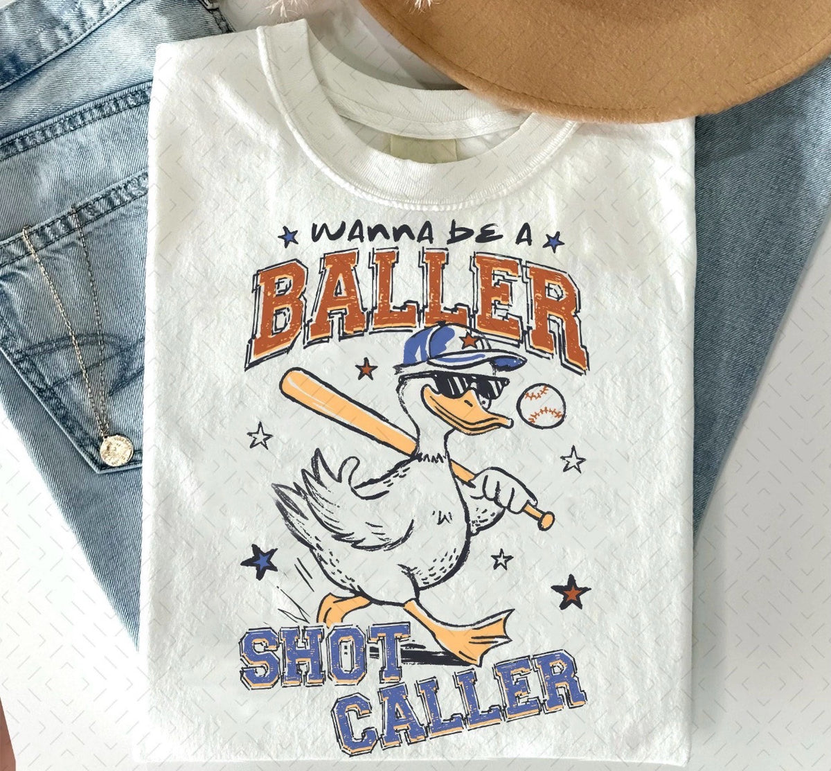 Wanna be a baller shot caller duck-DTF&UV