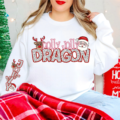 Holly Jolly Mascot Comes with Sleeve (DROPDOWN)-DTF&UV