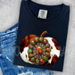 Cowhide Halloween Concho Pumpkin-DTF