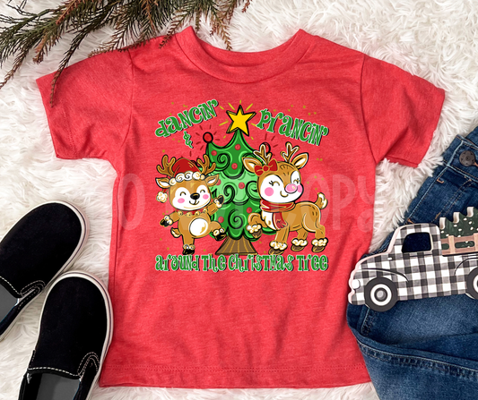 Dancin and Prancin Around the Christmas Tree-DTF&UV
