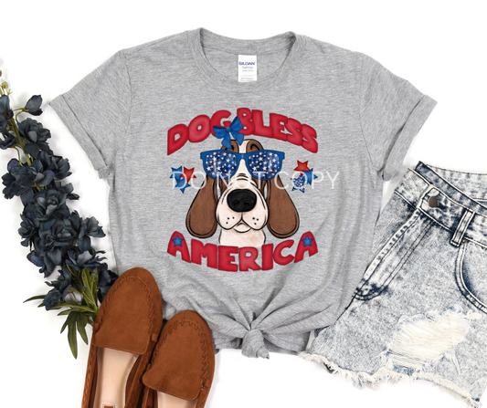 Dog Bless America Basset Hound-DTF