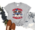 Dog Bless America Bulldog-DTF