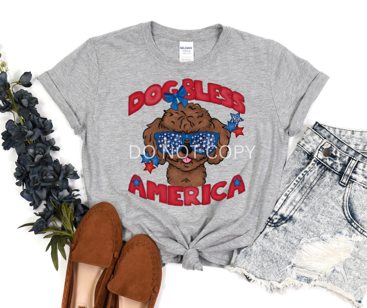 Dog Bless America Toy Poodle-DTF