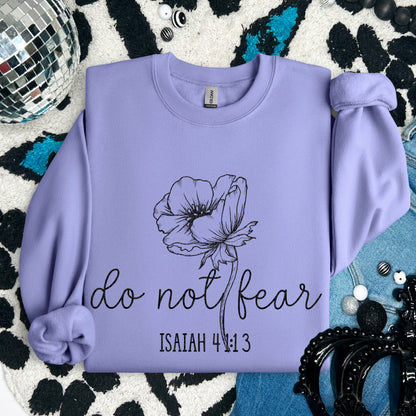 Do not fear blk flower-DTF